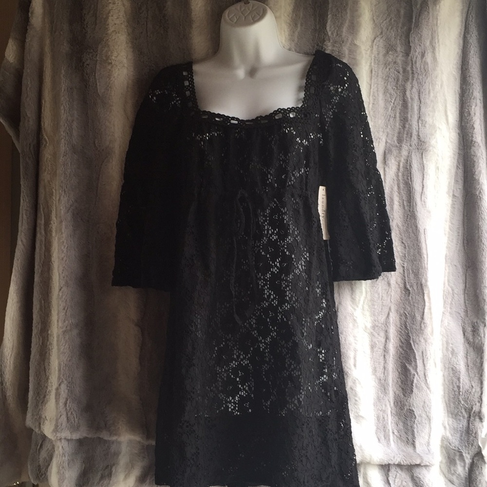 laundry by Design Black Swim Cover Up M